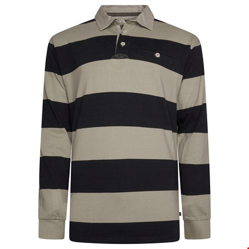 KAM L/S Stripe Ruby Polo